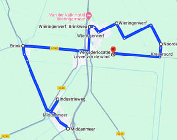 Route verlichte trekker optocht