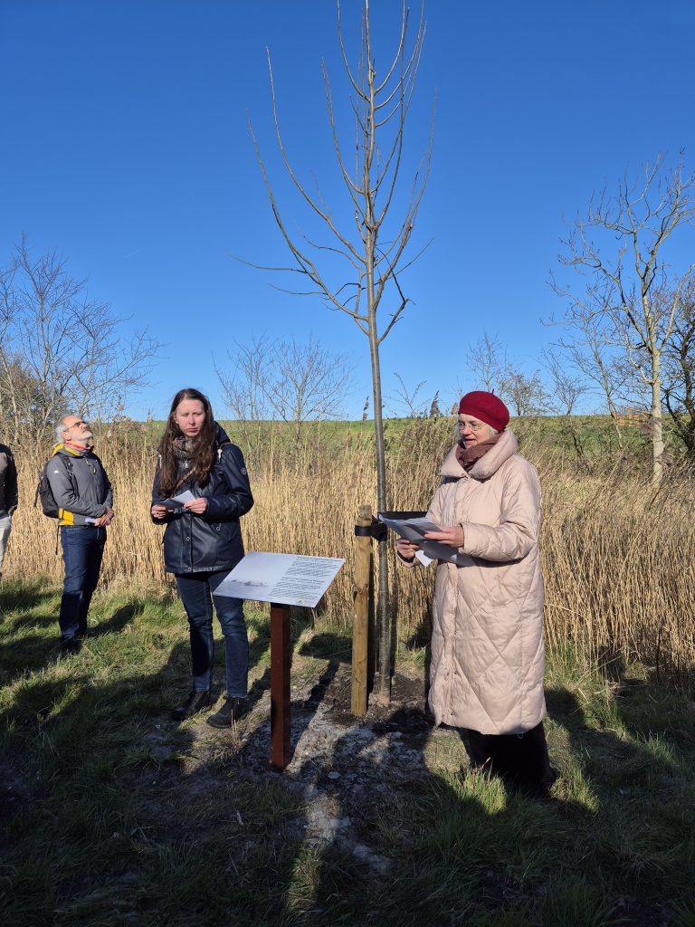 Speech bij de plaquette en boom