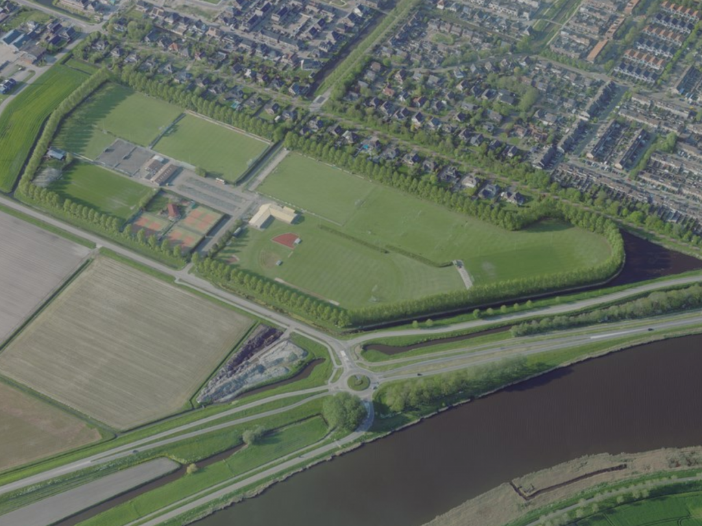 Randweg in Anna Paulowna vanuit de lucht