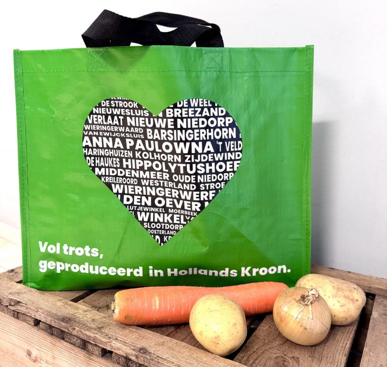 Week van ons eten - geproduceerd in Hollands Kroon - tas achterkant