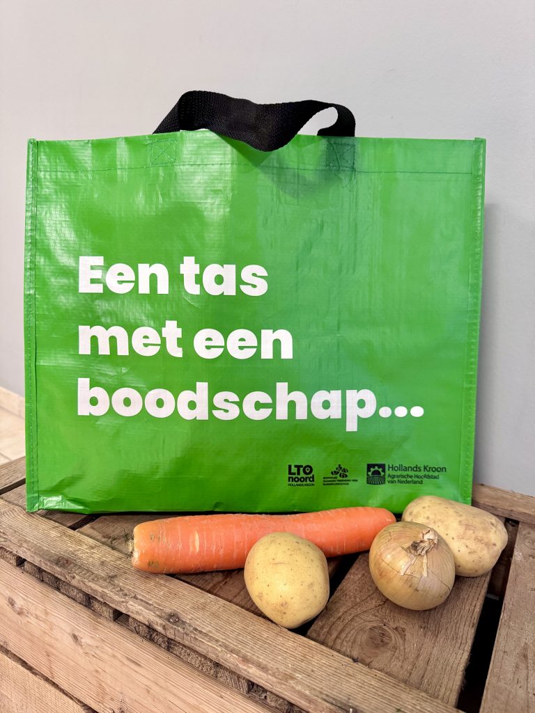 Week van ons eten - geproduceerd in Hollands Kroon - tas voorkant