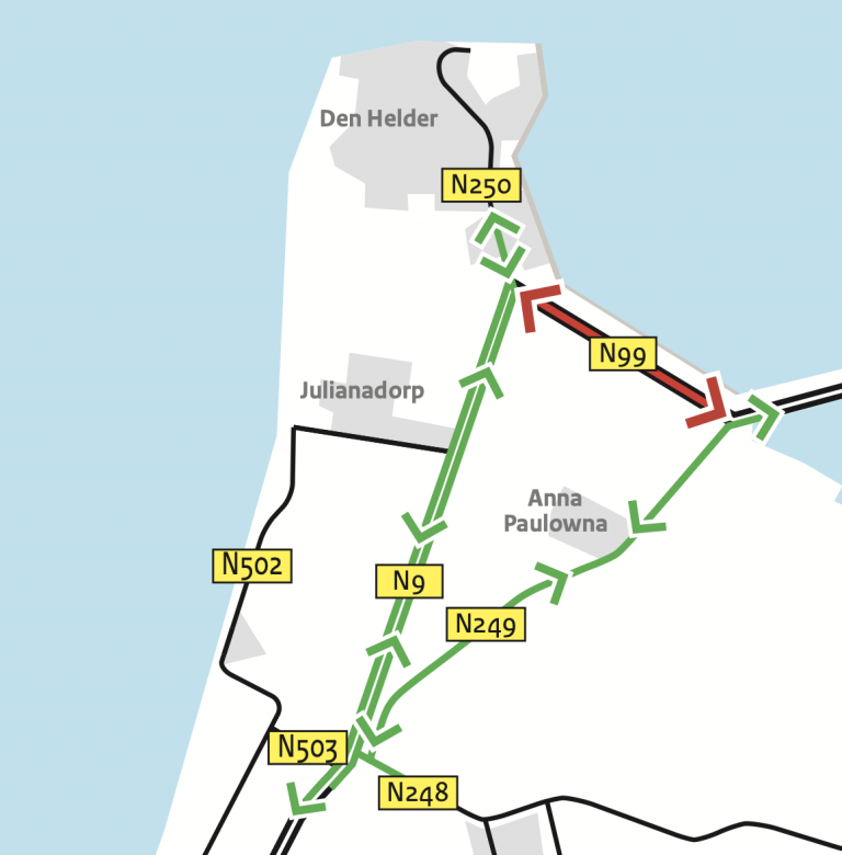 n99 gesloten: er is een omleidingsroute