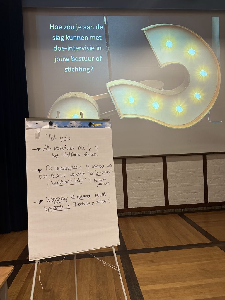 Bijeenkomst 6 oktober 2025 Besturen in minder uren - oproep voor laatste bijeenkomst