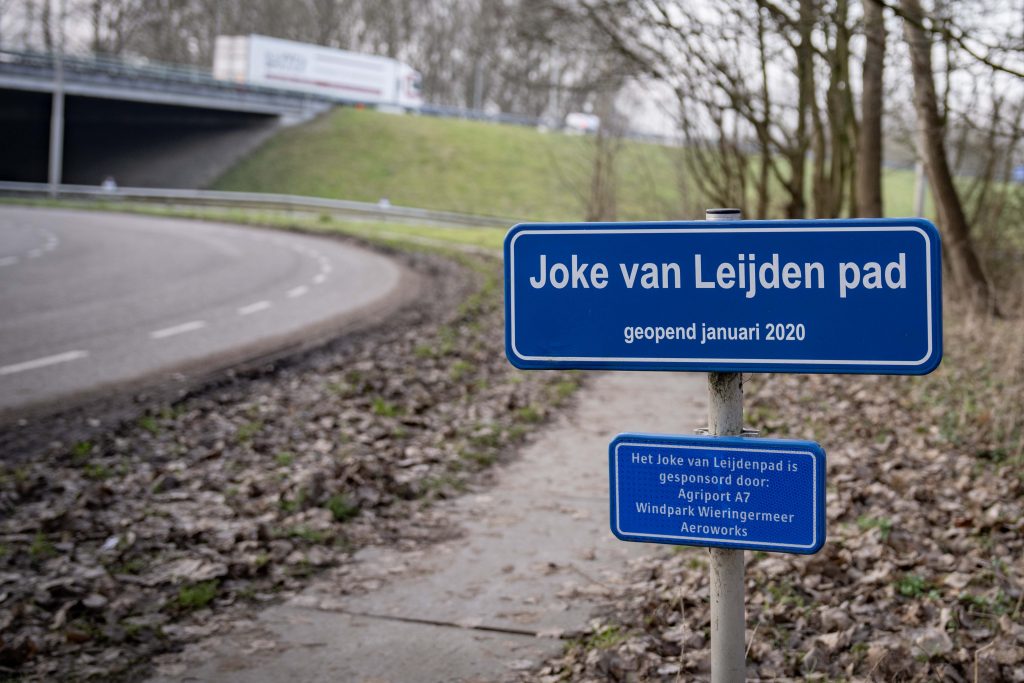 Joke van Leijden pad bordje