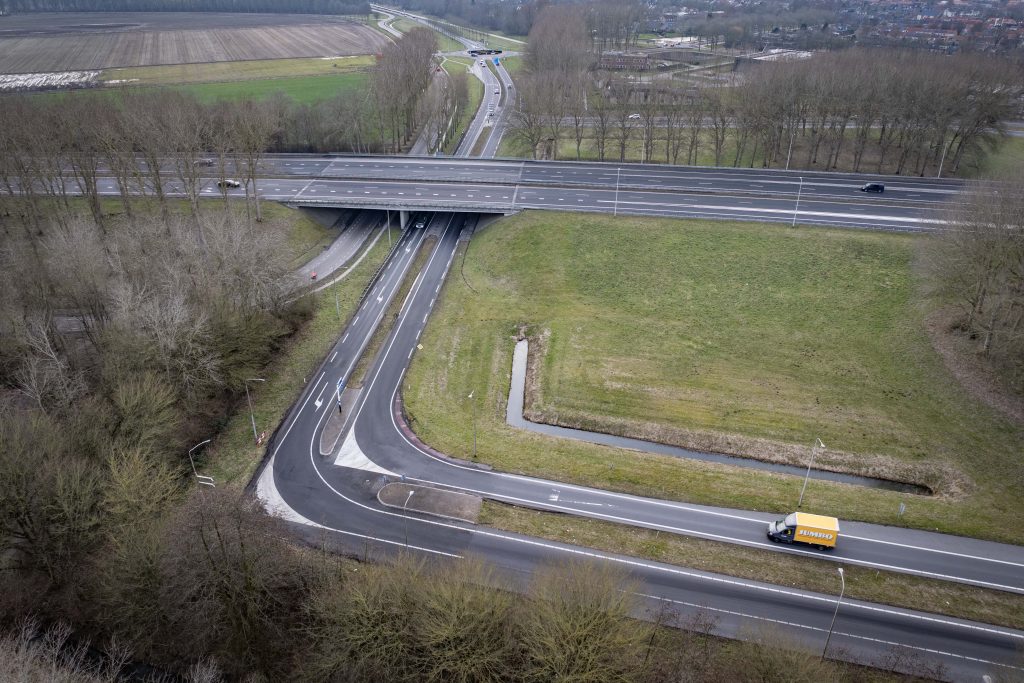 Start aanleg rotonde Middenmeer drone shot