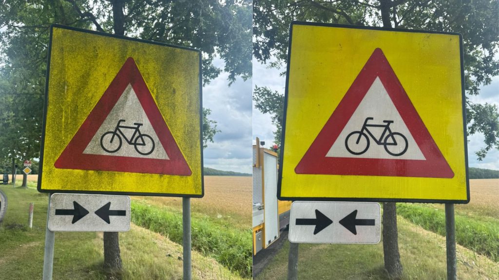 Een vies (links) en schoon (rechts) bord