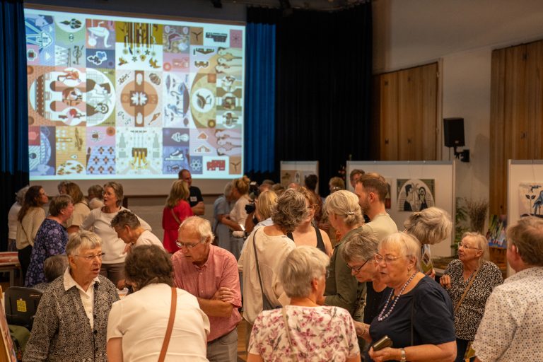 Het ontwerp van het kunstwerk van het project Voortborduren
